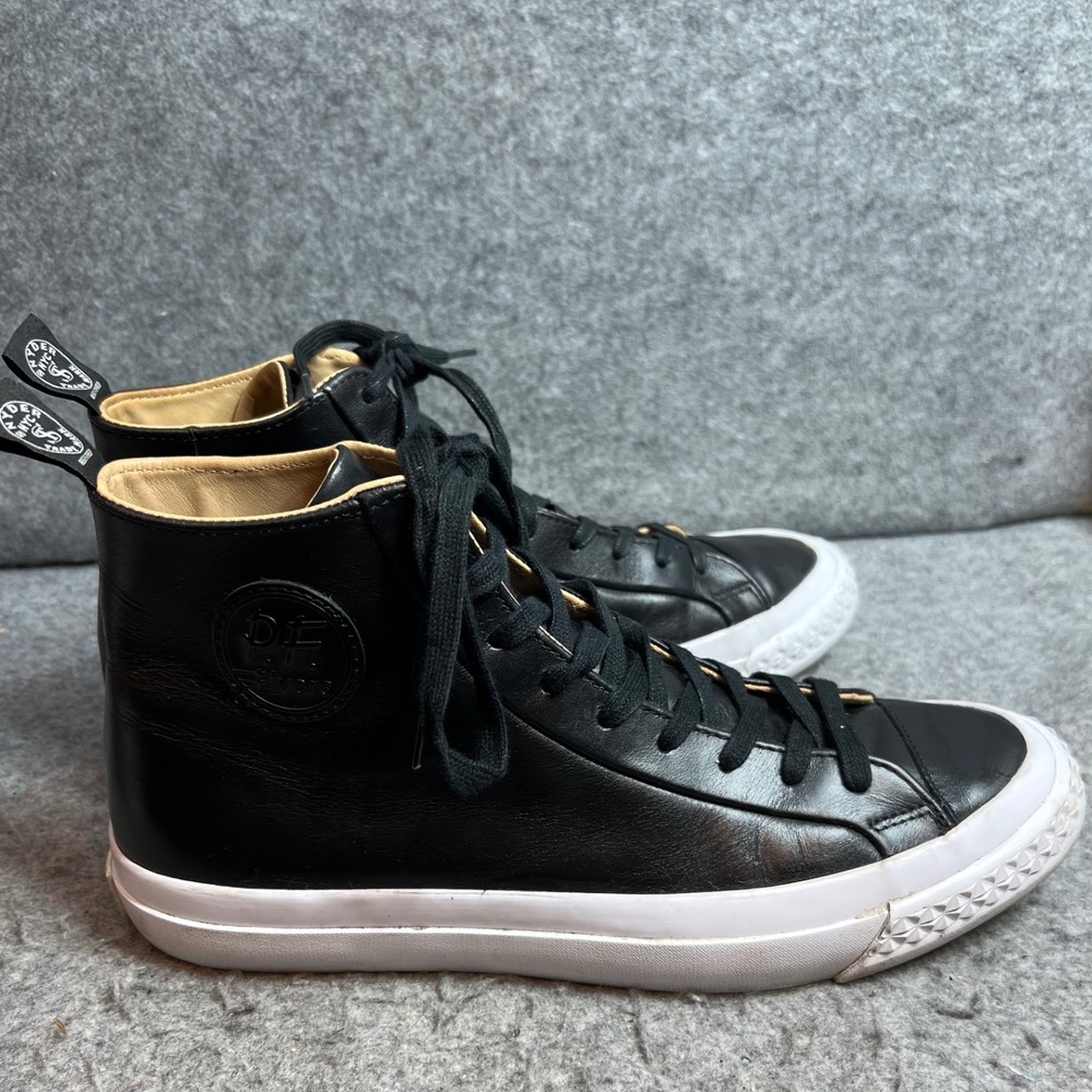 PF Flyers x Todd Snyder Grounder Black Leather High Top Sneakers Mens Size 10.5 - Picture 3 of 7